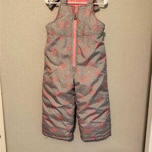 London Fog Gray and Pink Kids Overalls